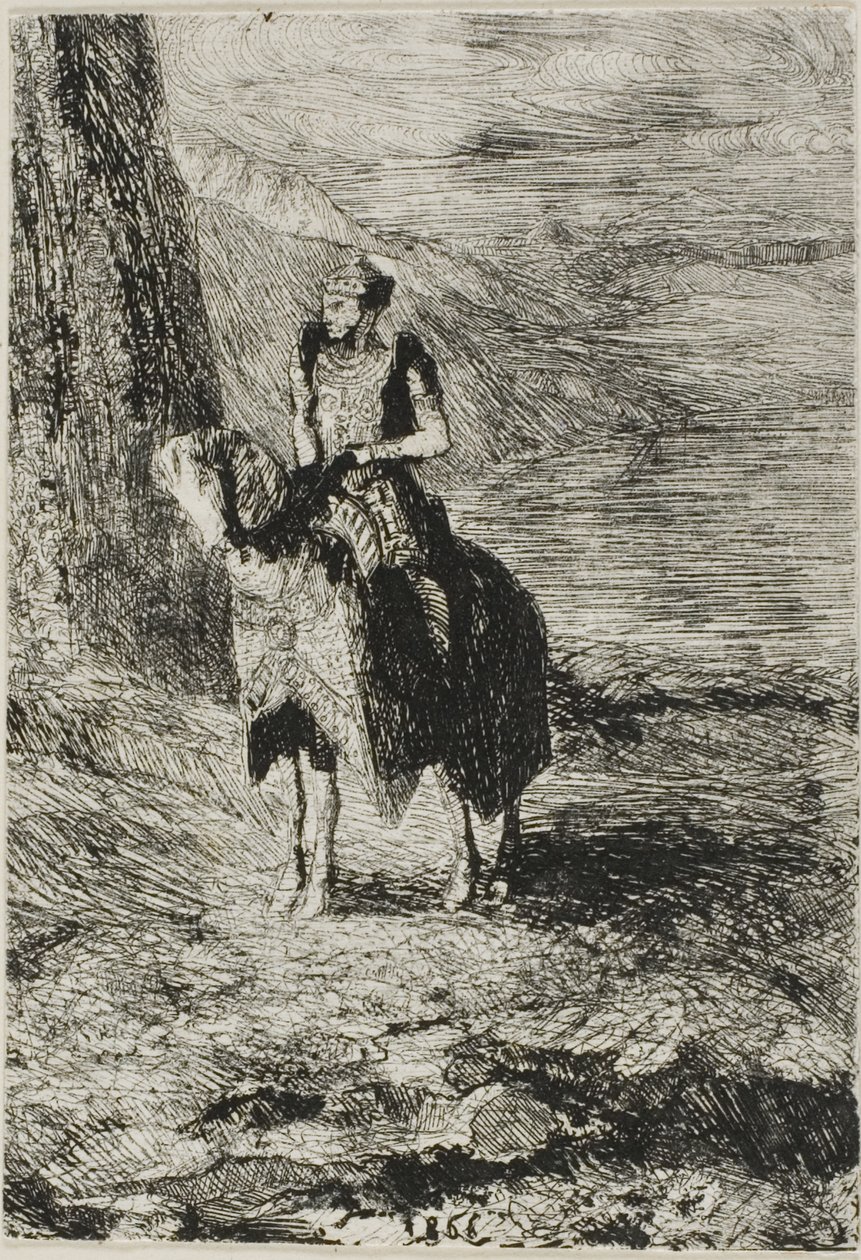 Ruiter wachtend door Odilon Redon