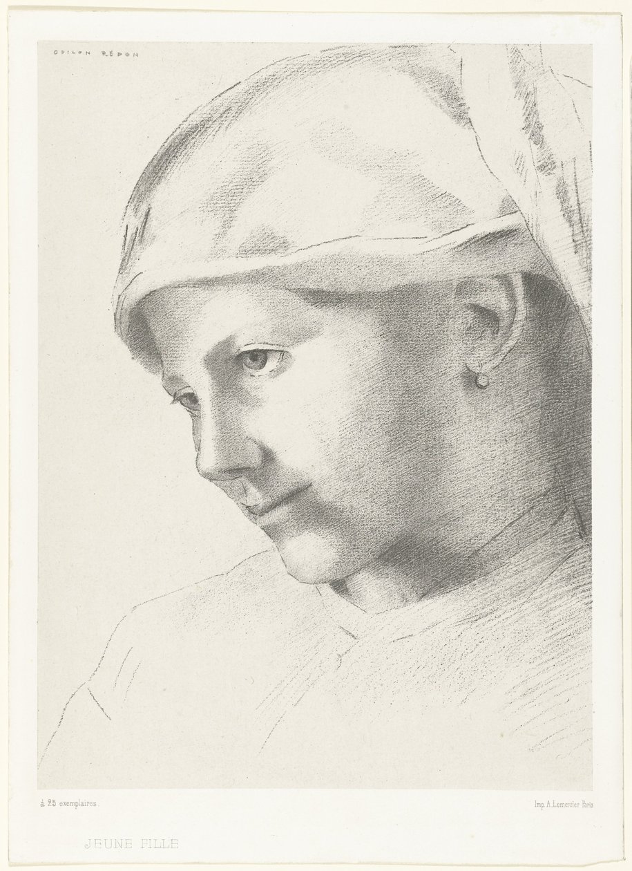 Jong meisje door Odilon Redon