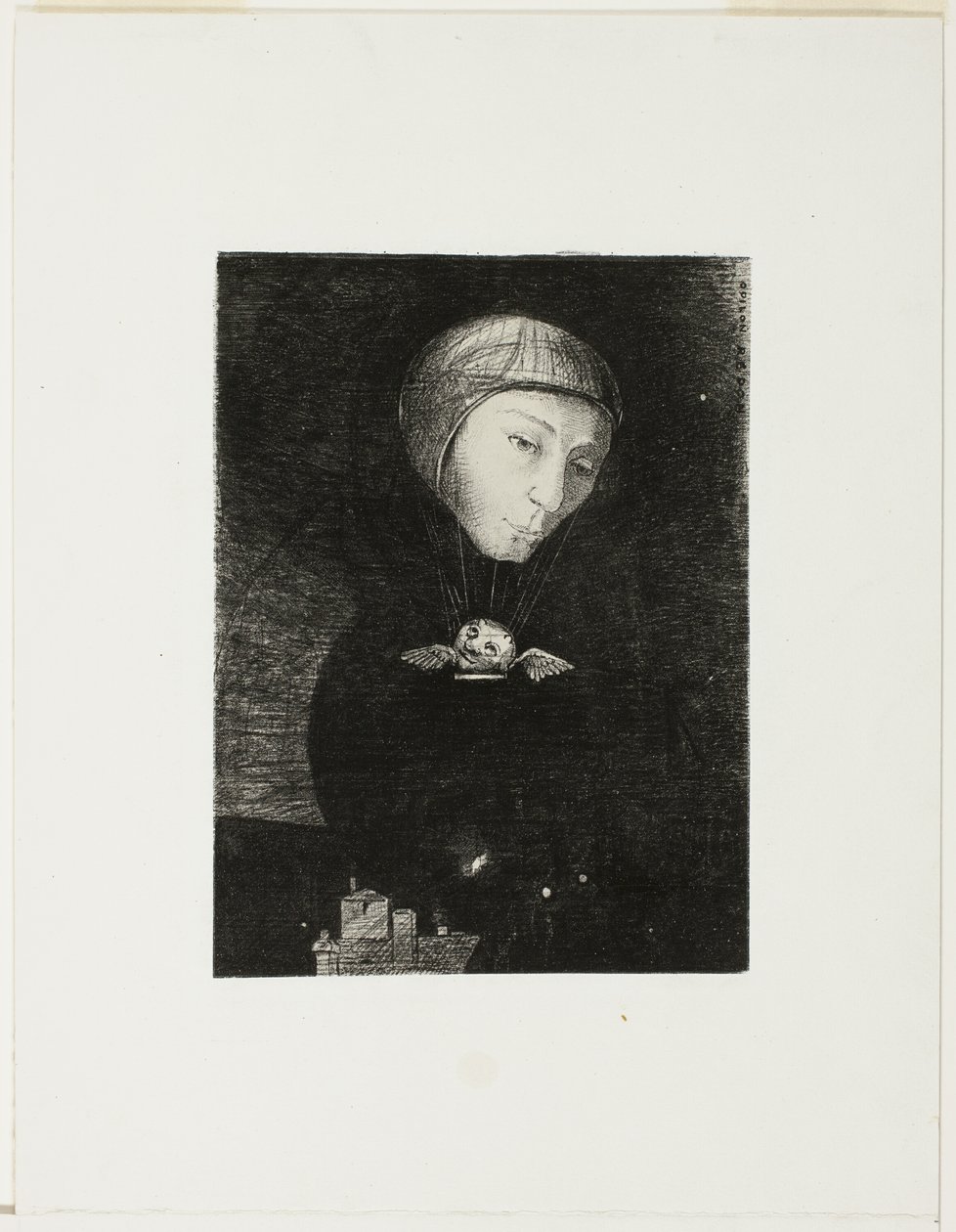Trieste beklimming, plaat negen uit In Dreams door Odilon Redon