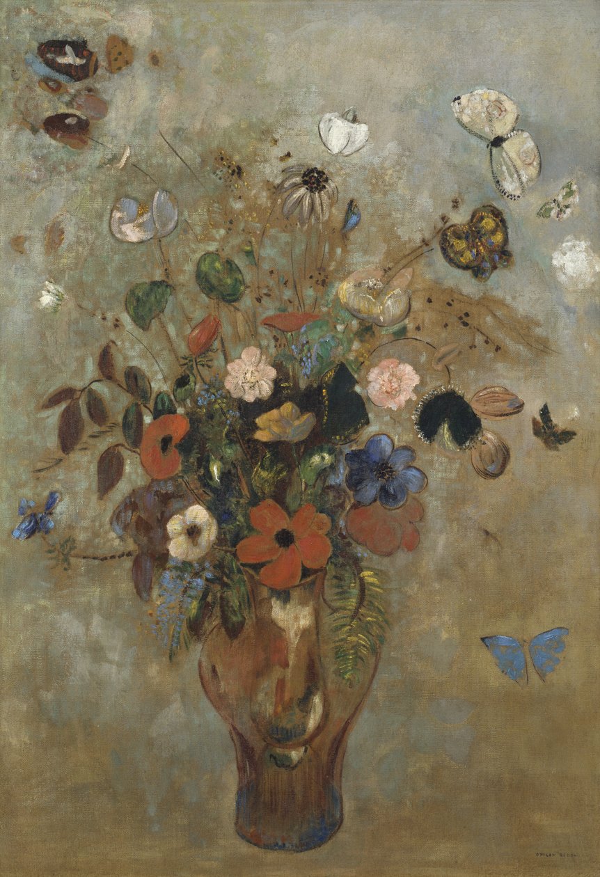 Stilleven met Bloemen, 1905 door Odilon Redon