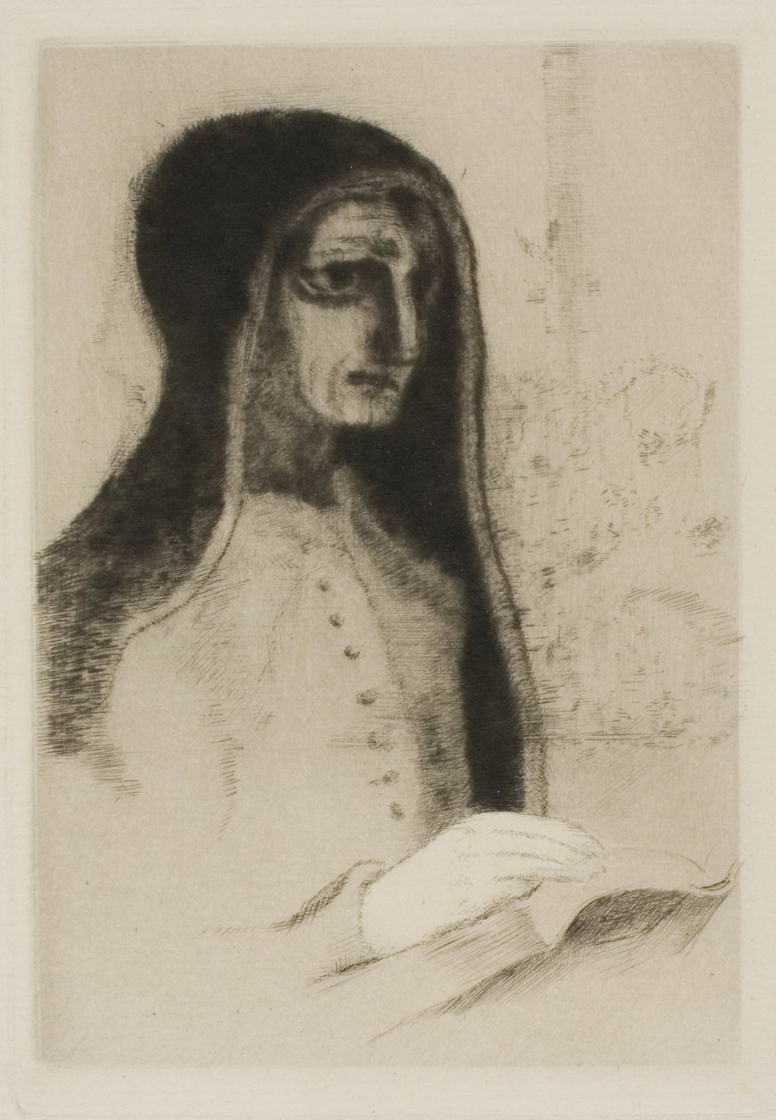 Het Boek (Sint Theresa) door Odilon Redon