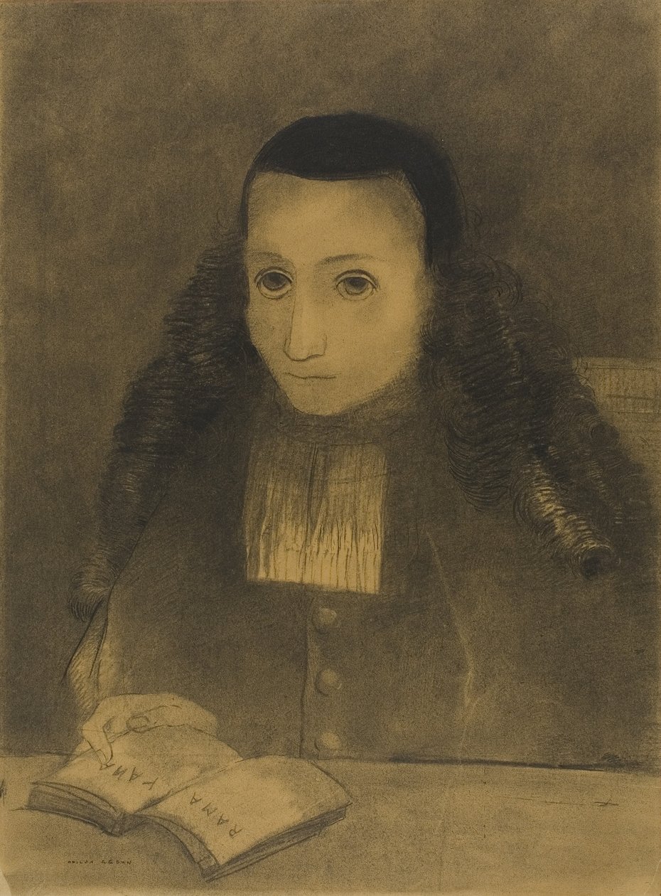 De Kleine Abt Leest de Ramayana door Odilon Redon