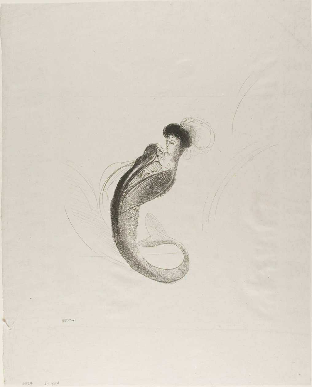Ongenoemde proeflithografie door Odilon Redon