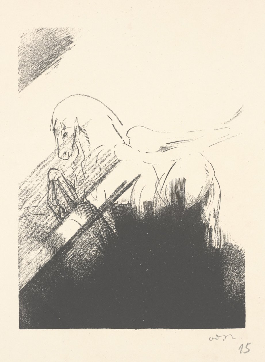 Gevleugeld paard door Odilon Redon
