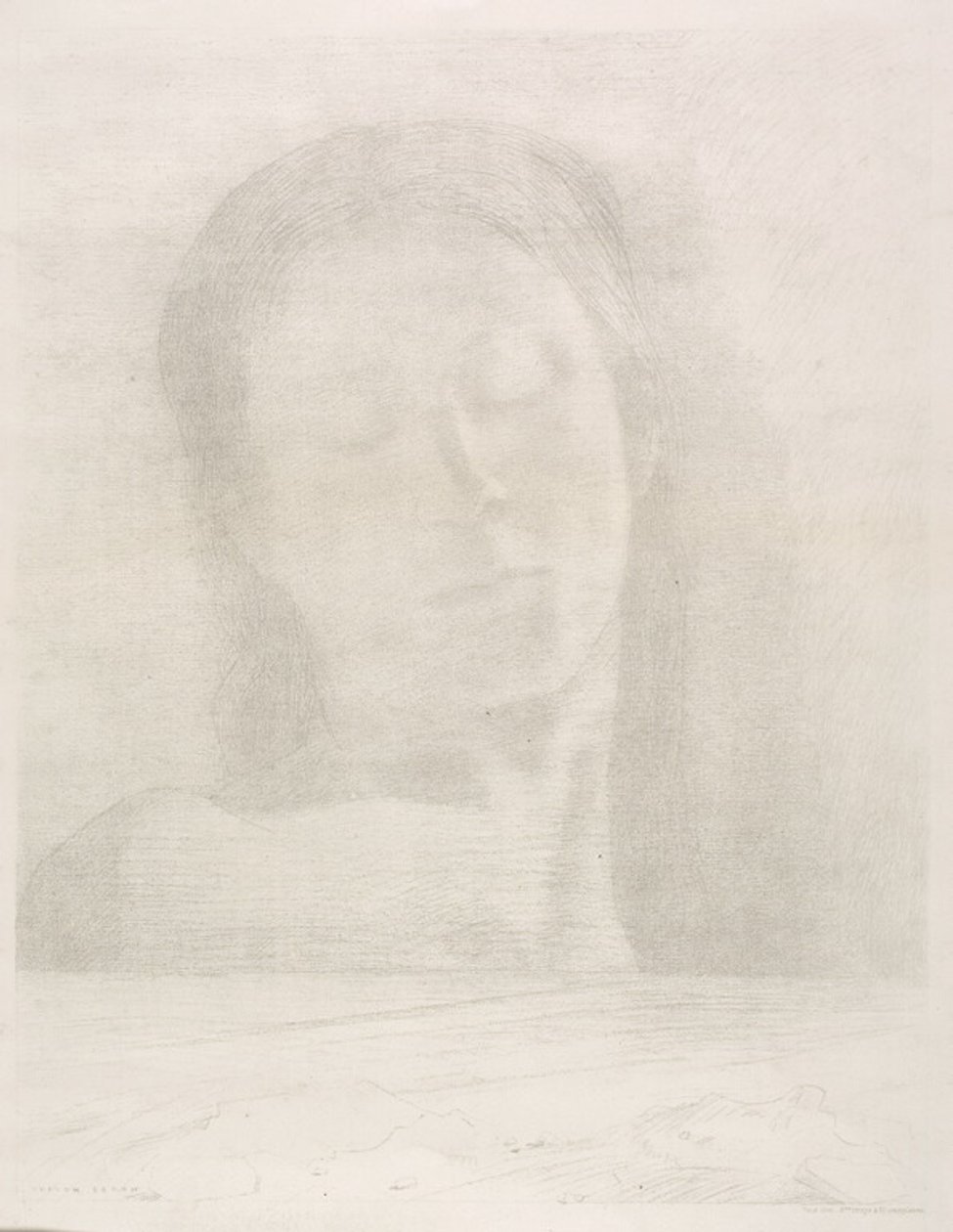Ogen dicht door Odilon Redon