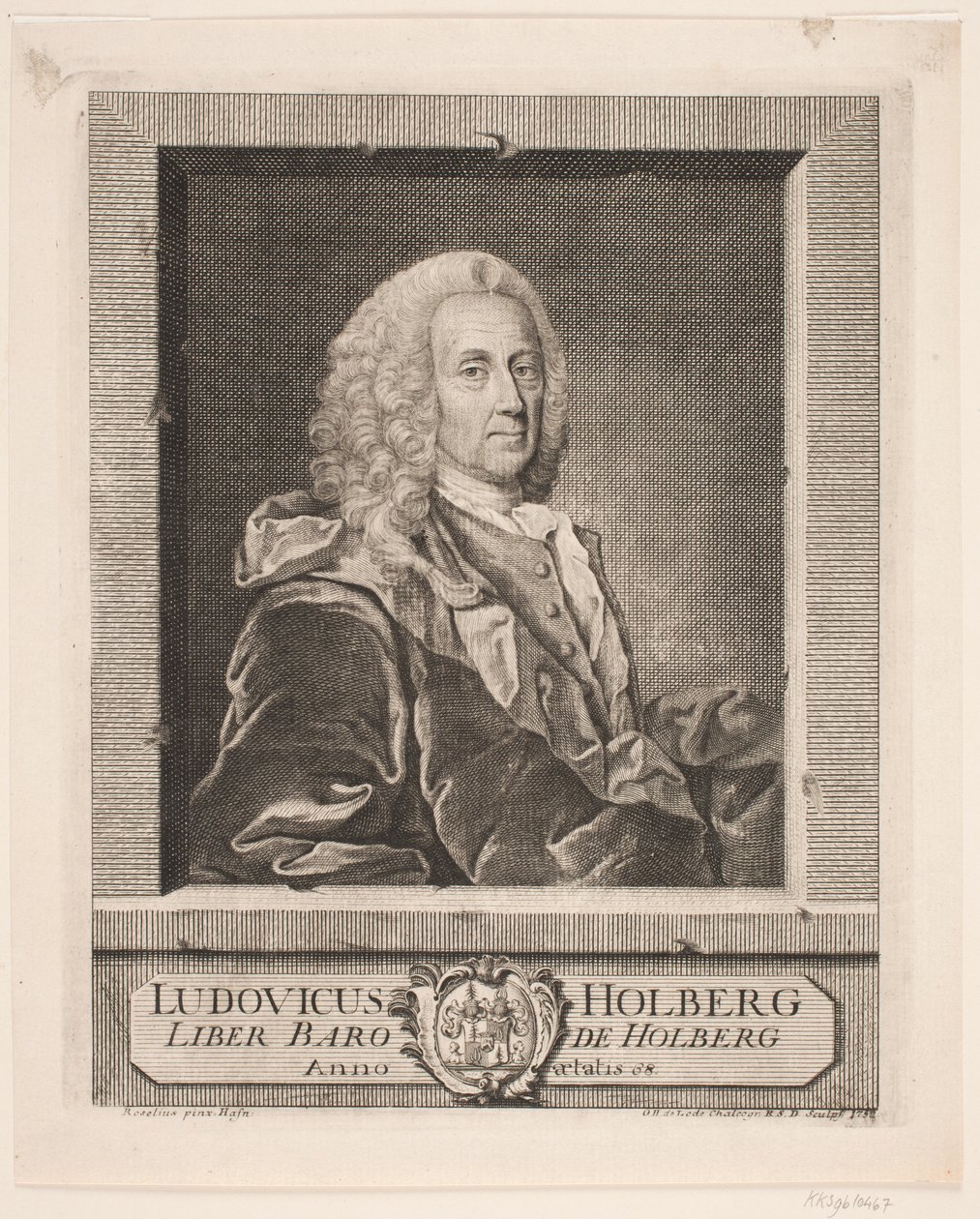 Ludvig Holberg door Odvardt Helmoldt de Lode