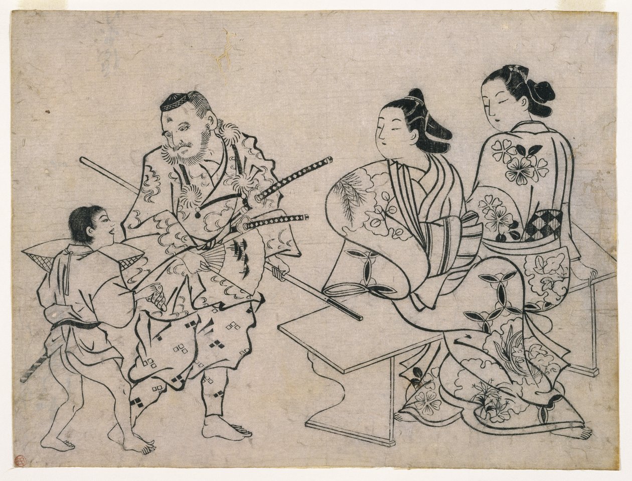 Sumizuir-e, c.1710 door Okumura Masanobu