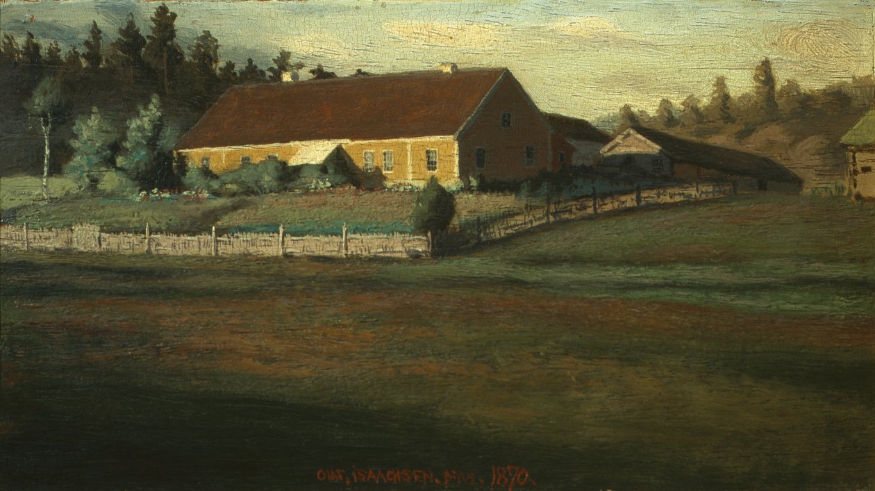 Sorenskivergården in Setesdal door Olaf Isaachsen