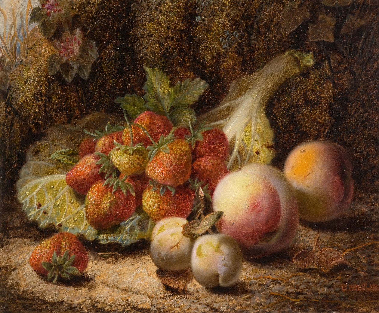 Stilleven met aardbeien door Oliver Clare