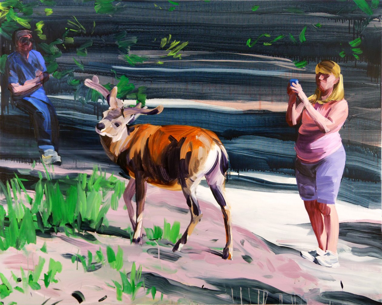 Actéon, 2014 (acryl op doek) door Olivier Morel