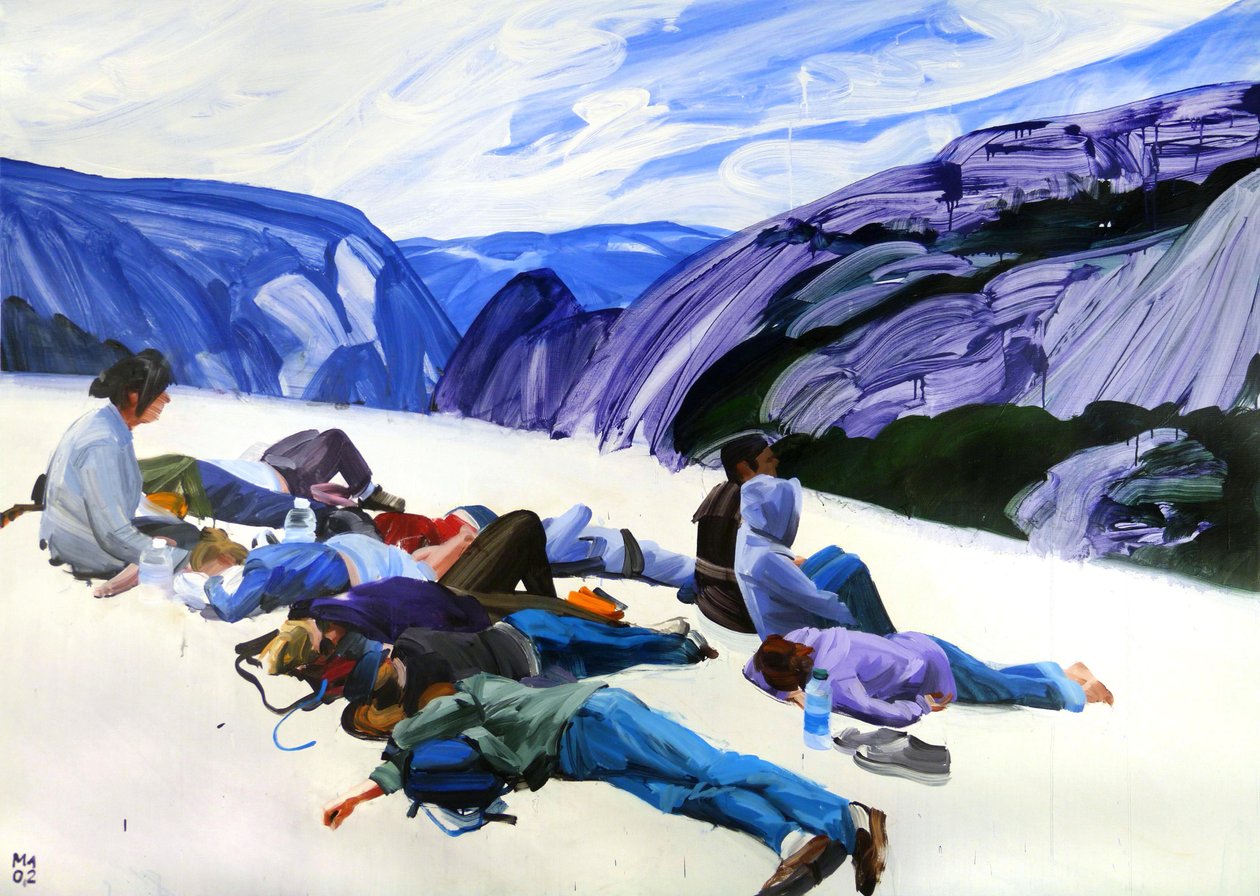Le-nouveau-monde, 2012 (acryl op doek) door Olivier Morel