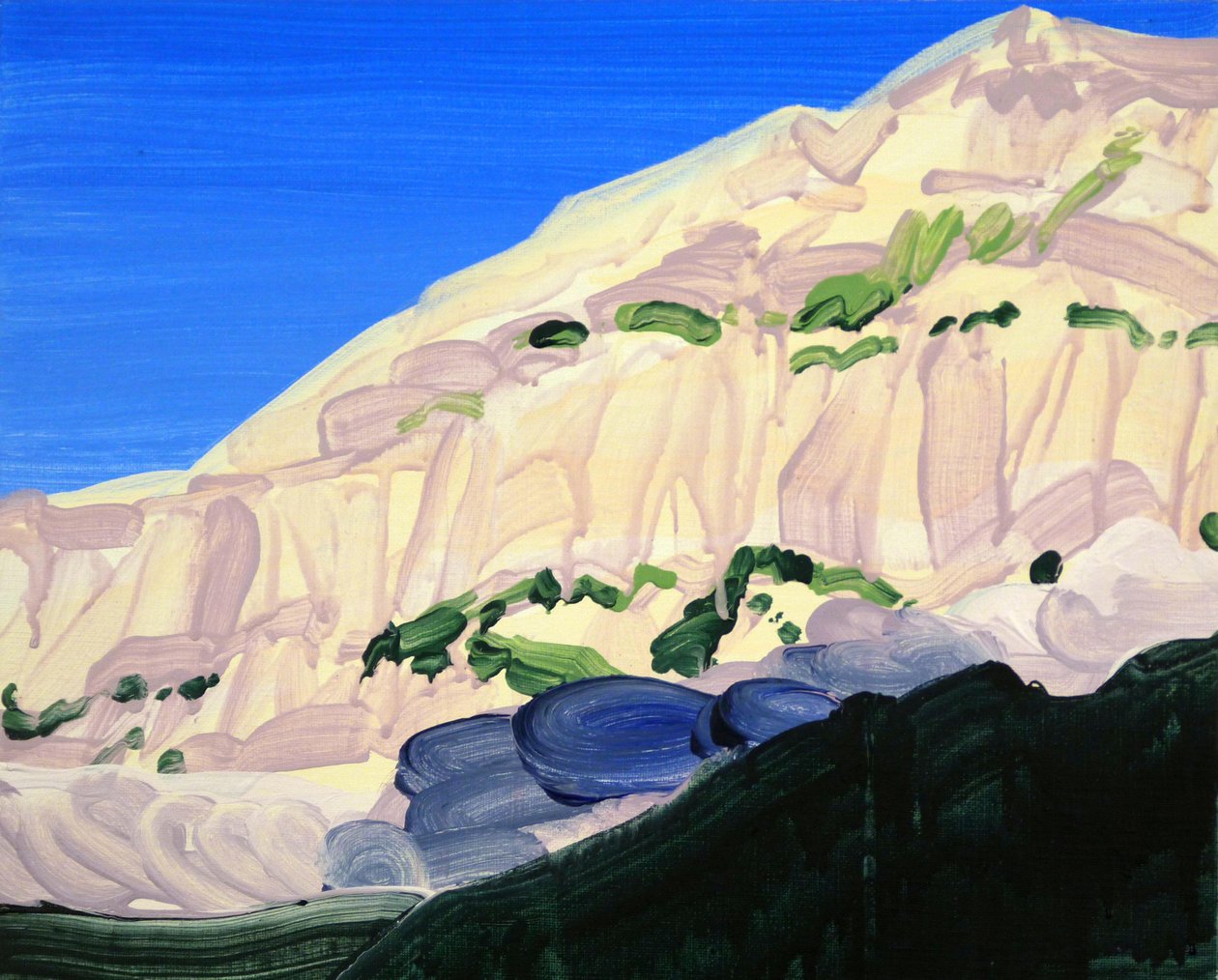 Leukerbad 13, 2012 (acryl op doek) door Olivier Morel