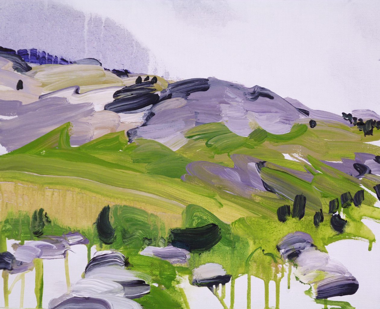 Leukerbad 14, 2012 (acryl op doek) door Olivier Morel