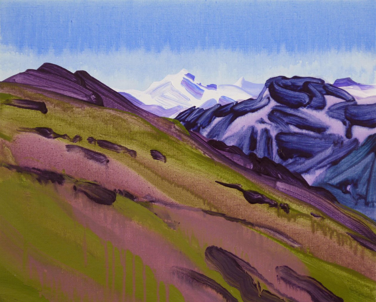 Leukerbad 18, 2012 (acryl op doek) door Olivier Morel