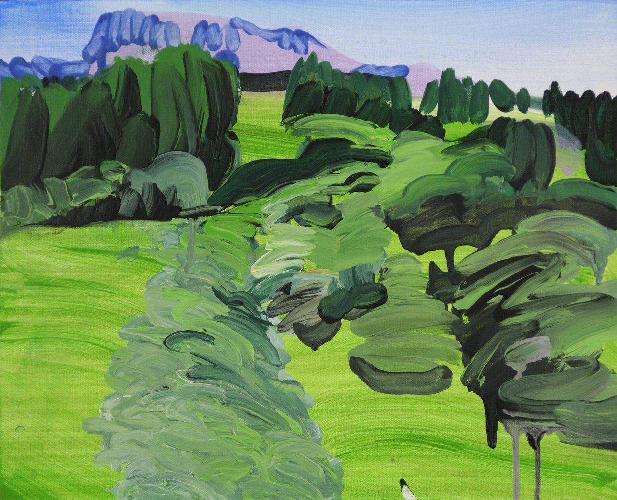 Leukerbad 1, 2012 (acryl op doek) door Olivier Morel
