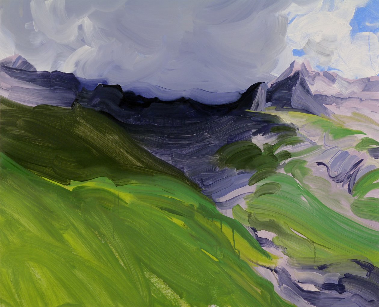 Leukerbad 32, 2014 (acryl op doek) door Olivier Morel