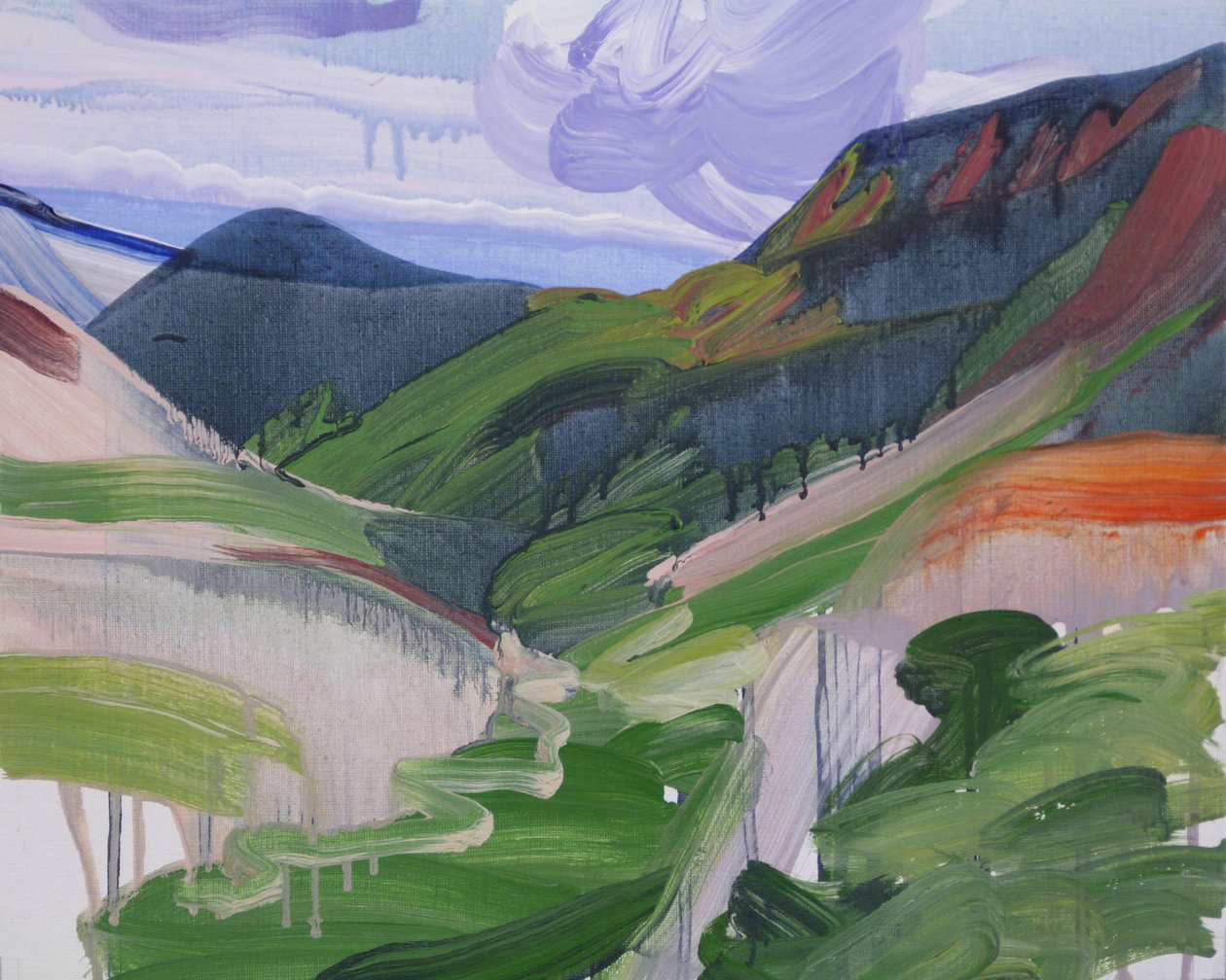 Leukerbad 4, 2012 (acryl op doek) door Olivier Morel