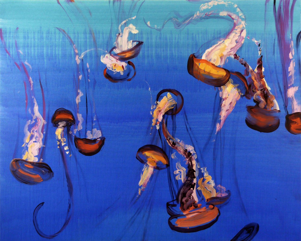 Méduses, 2012 (acryl op doek) door Olivier Morel