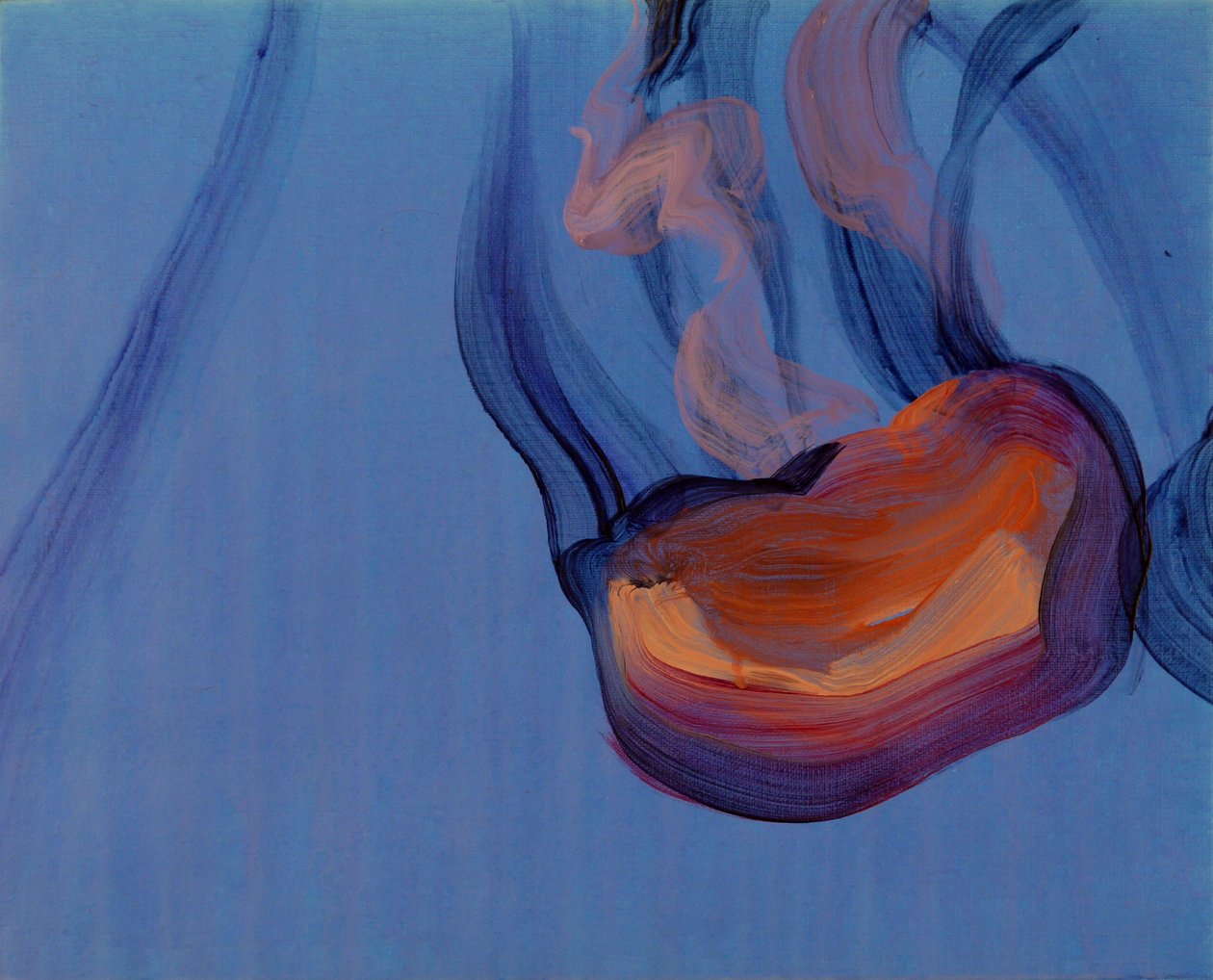 Méduses 5, 2013 (acryl op doek) door Olivier Morel