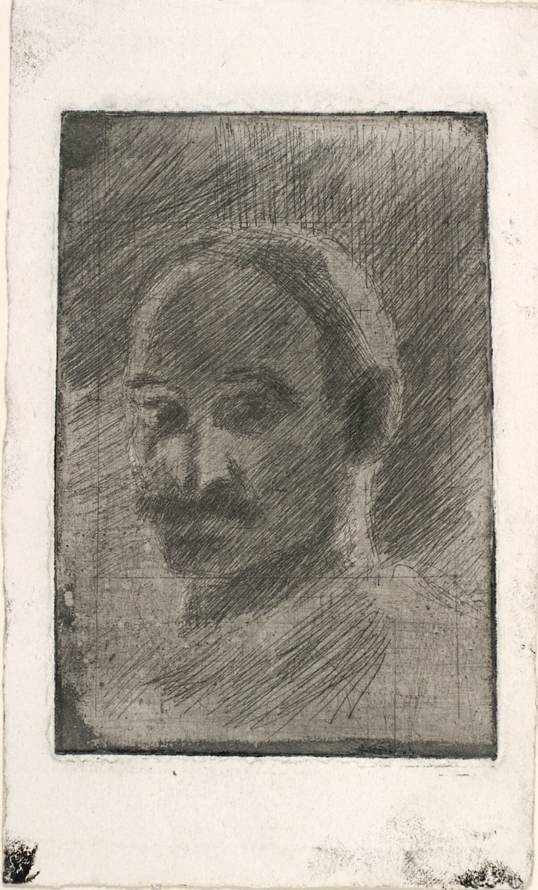 Portret van de schilder Henrik Schouboe door Oluf Hartmann