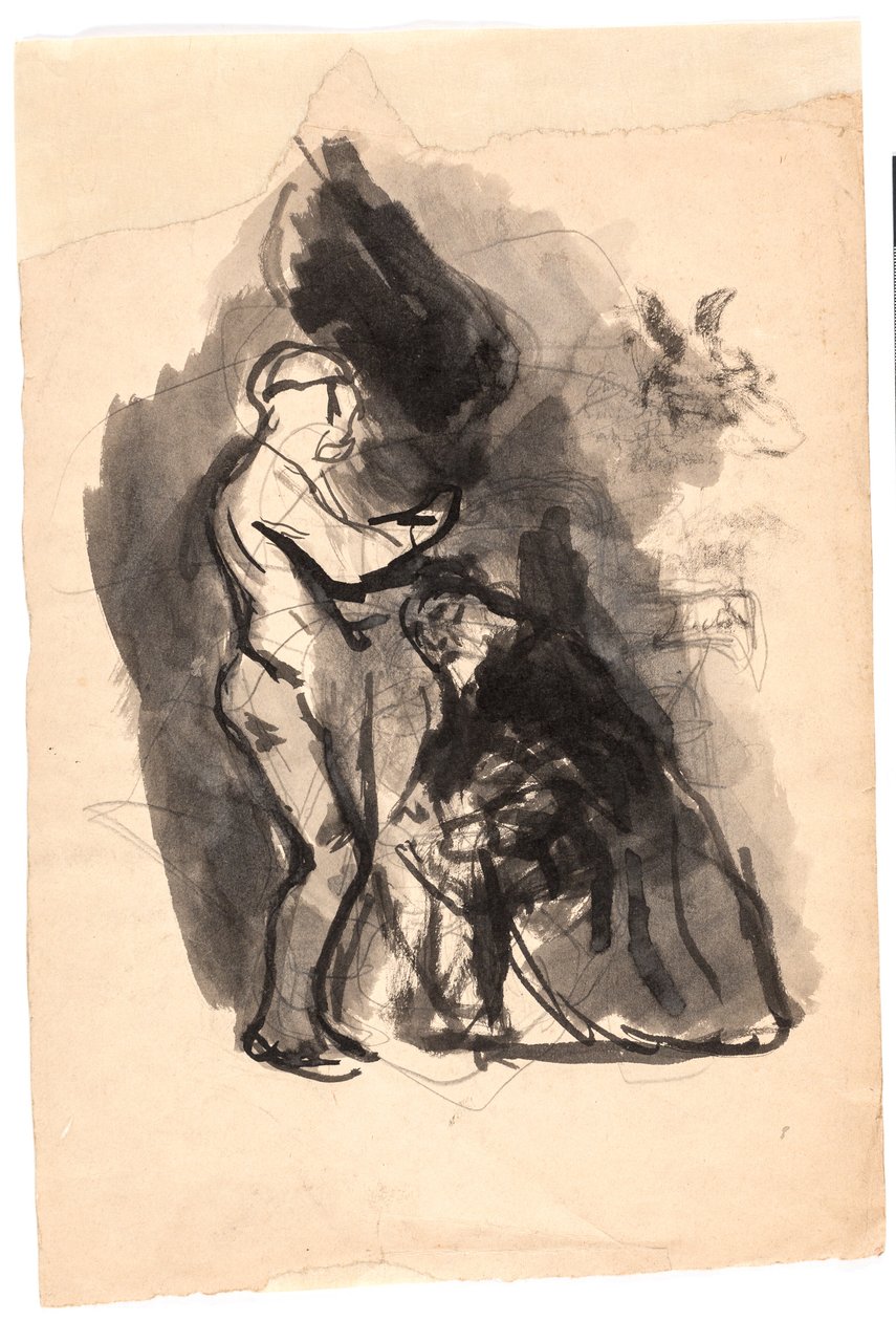 Studie voor "Daedalus en Icarus" door Oluf Hartmann