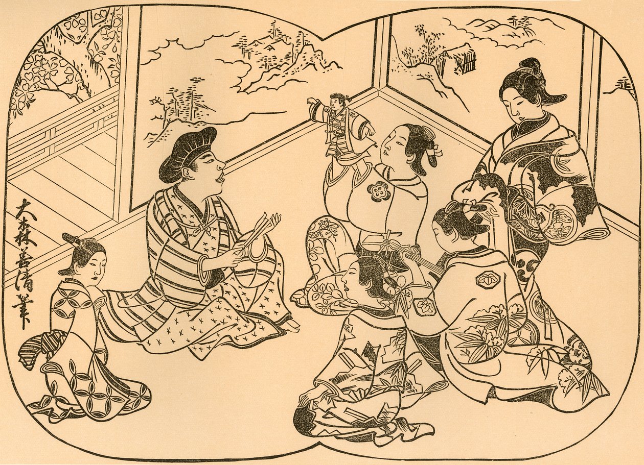 Vermaak met poppen, 1702, 1924 door Omori Yoshikiyo