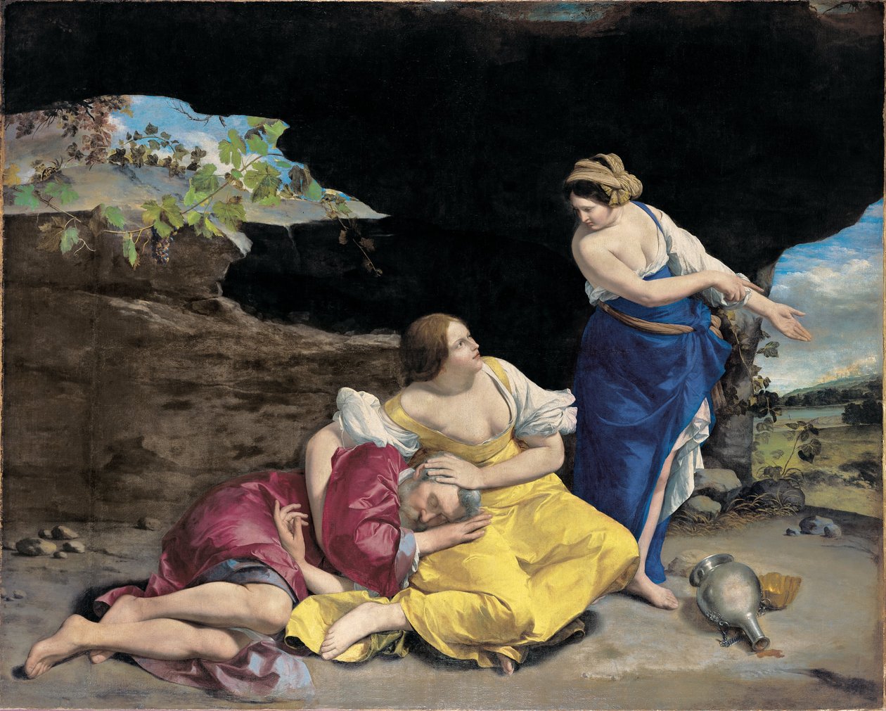 Lot en zijn dochters door Orazio Gentileschi