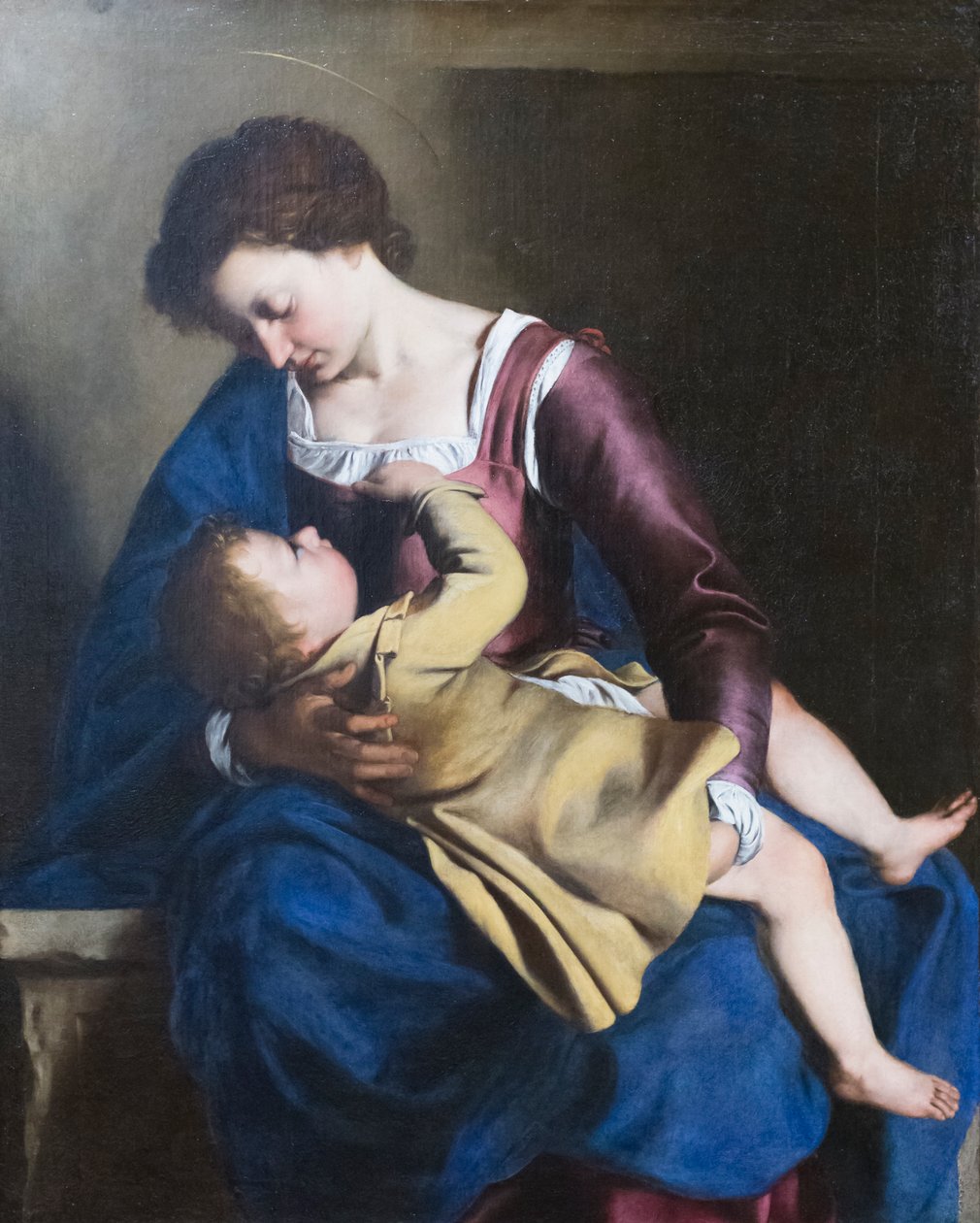 Maagd Maria en kind door Orazio Gentileschi