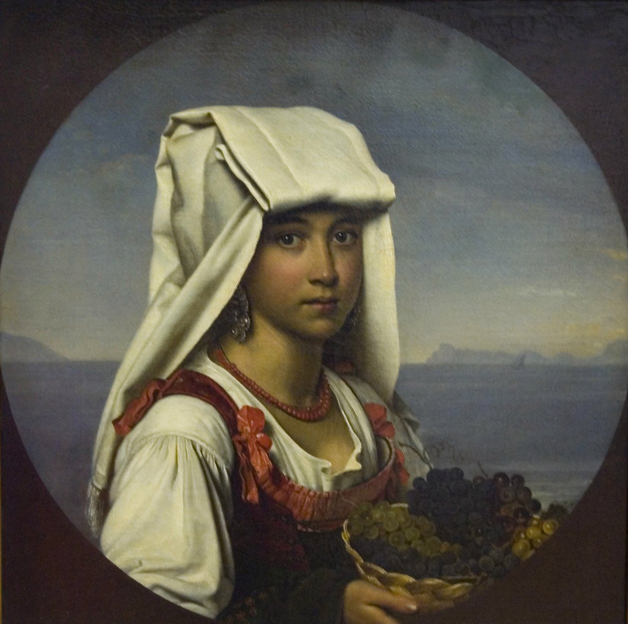 Napolitaans Meisje met Vruchten, 1831 door Orest Adamovich Kiprensky