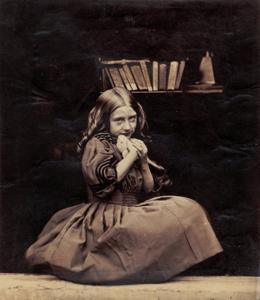 Meisje met duif door Oscar Gustav Rejlander