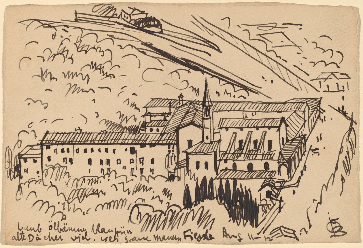 Fiesole, Klooster van S. Domenico door Oscar F. Bluemner
