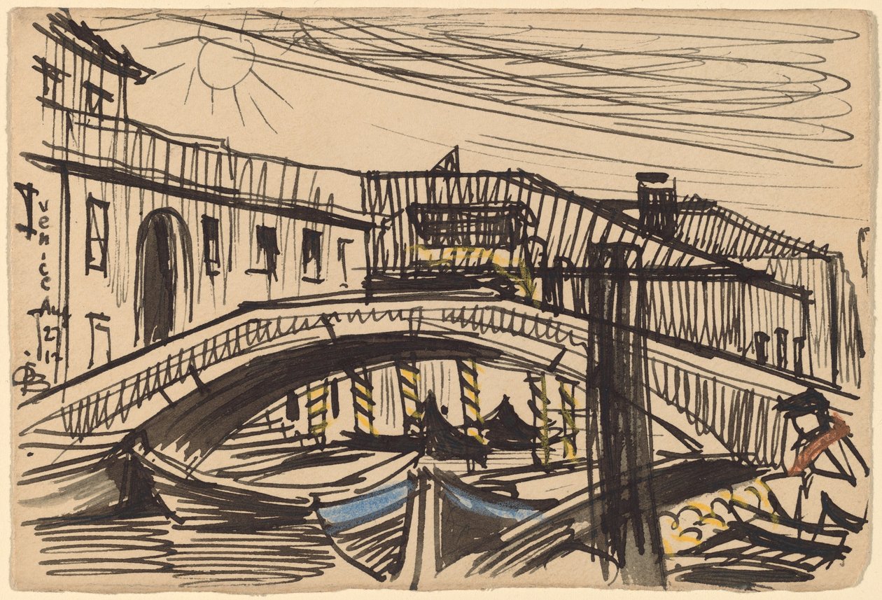 Venetië, Boten door Oscar F. Bluemner