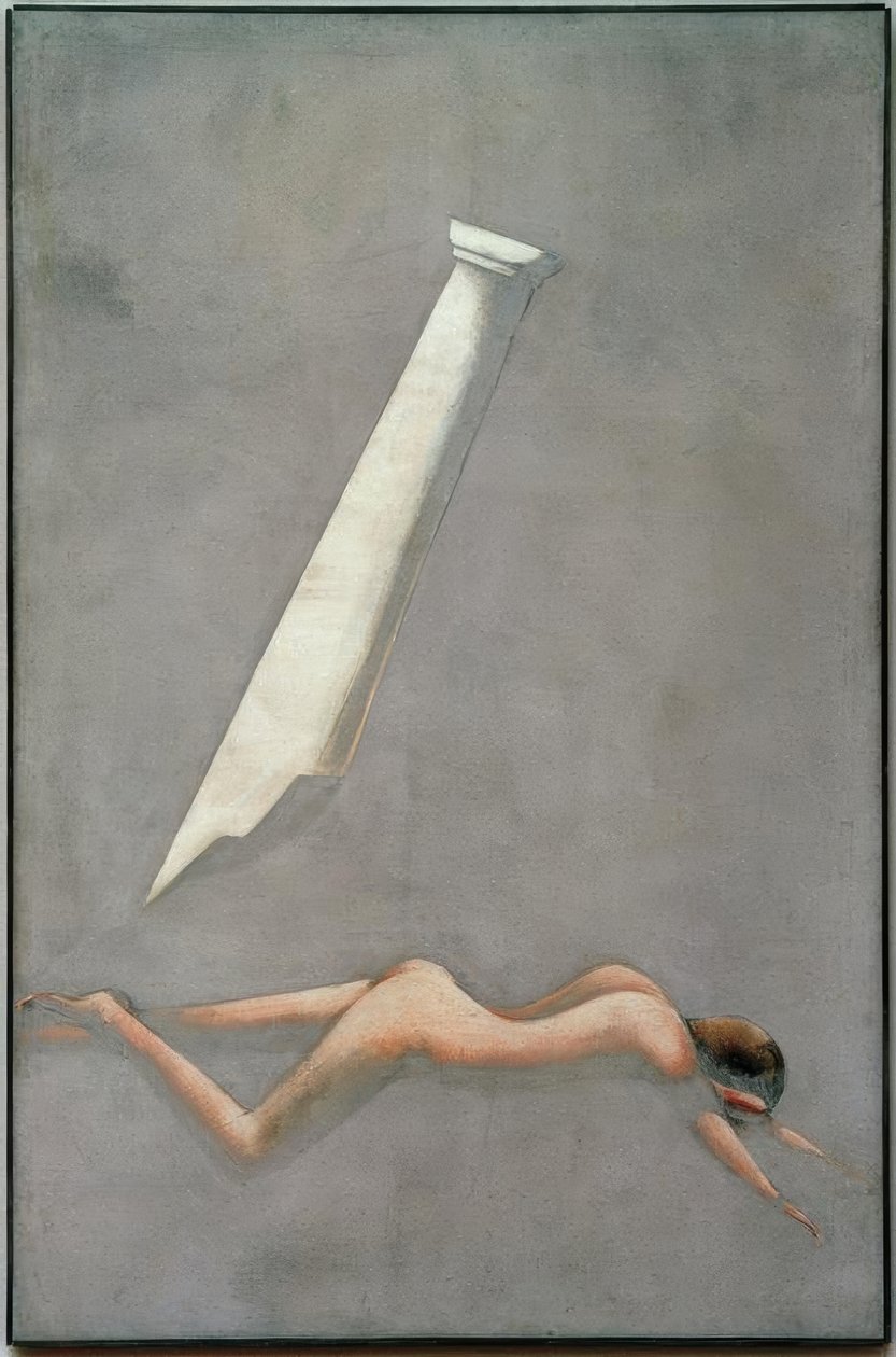 Folkwang-cyclus: Gevallen met zuil door Oskar Schlemmer