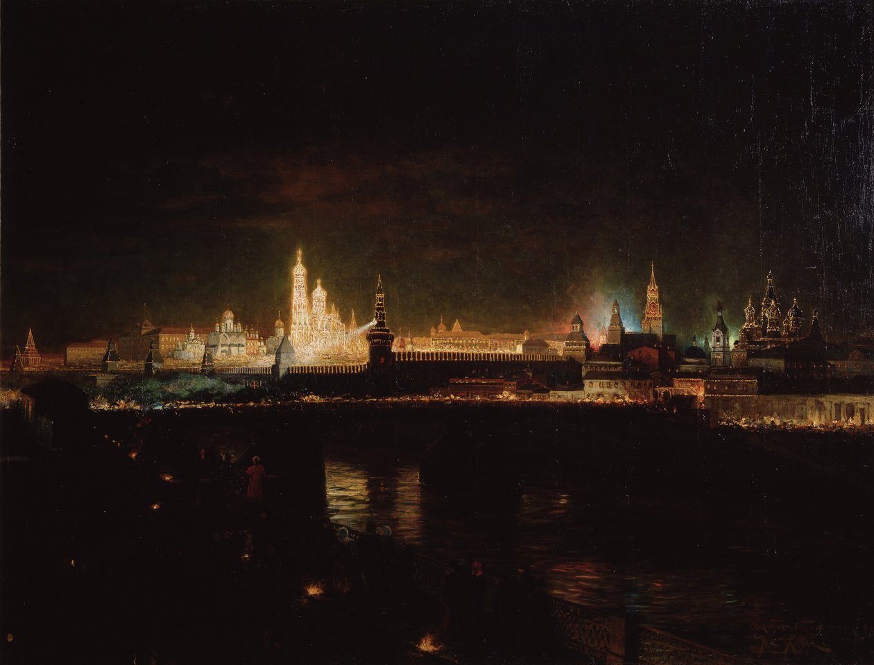 Verlichting van het Kremlin van Moskou door Oskar Adolfovich Hofman
