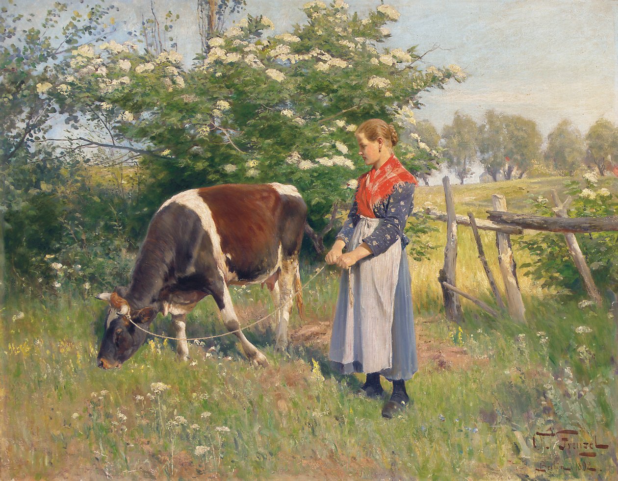 Het Melkmeisje door Oskar Frenzel