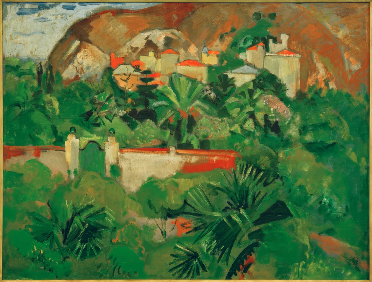 Italiaans landschap met poort, Levanto door Oskar Moll