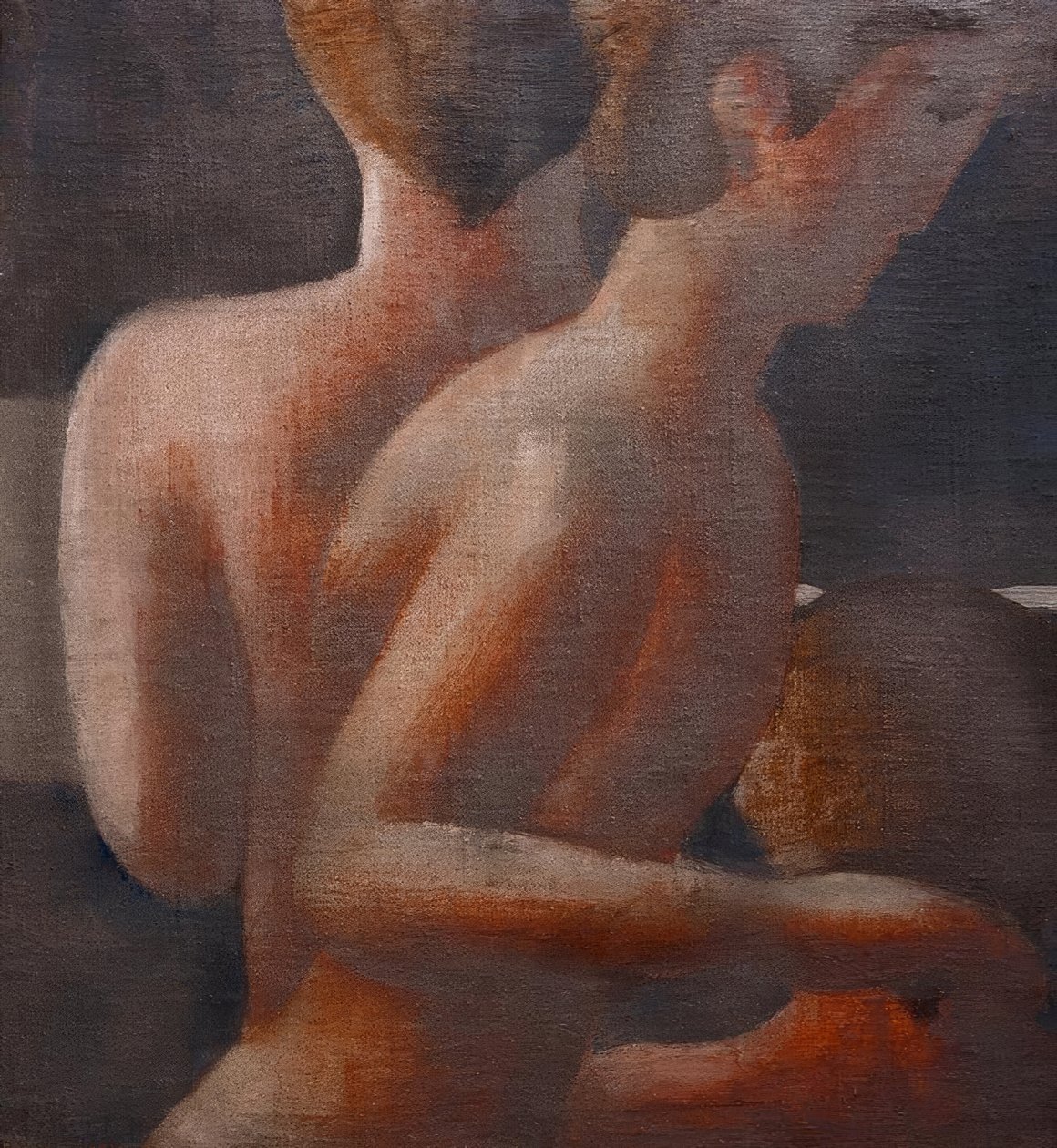 Drie naakten, Zilverfries III door Oskar Schlemmer