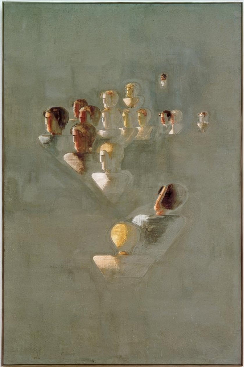 Folkwang-cyclus: Onderwijs III door Oskar Schlemmer