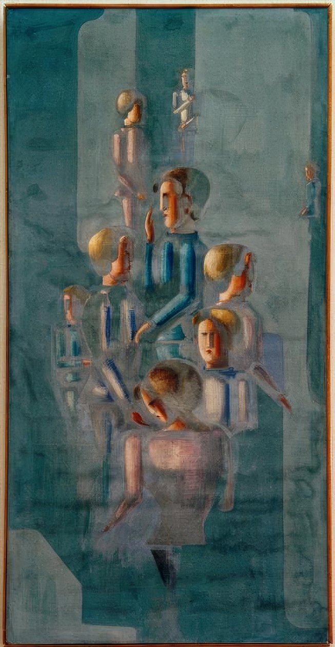 Folkwang-cyclus: Onderwijs II door Oskar Schlemmer