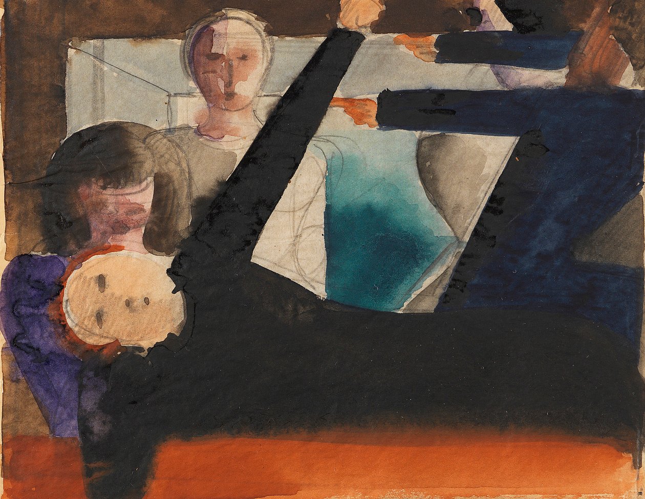 Zwiegespräch Anklage, ca. 1924-1925 door Oskar Schlemmer