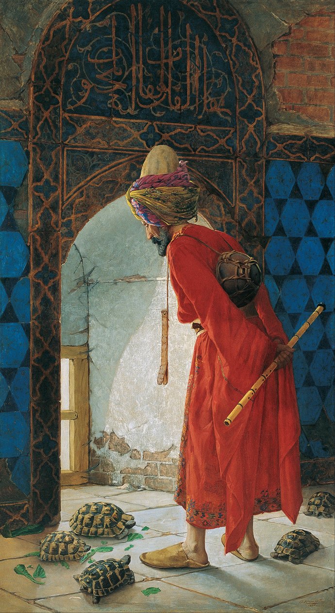 De schildpadtrainer door Osman Hamdi Bey