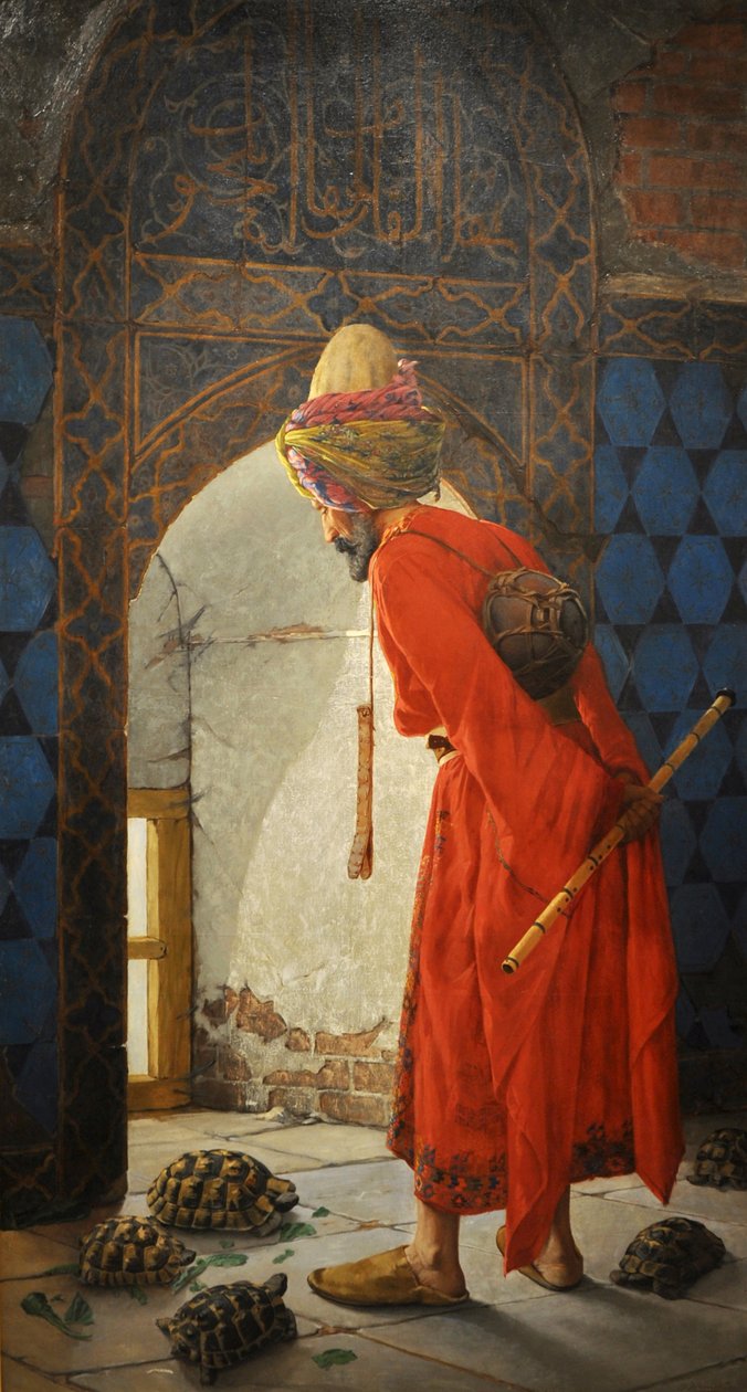De schildpadtrainer door Osman Hamdi Bey
