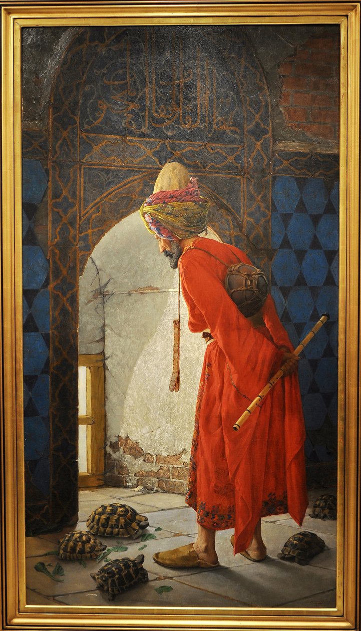 De schildpadtrainer door Osman Hamdi Bey
