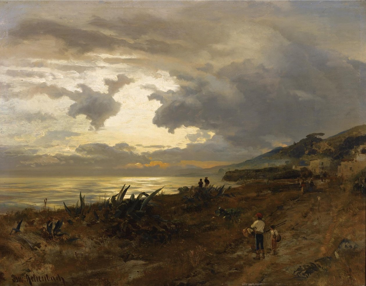 De Amalfikust door Oswald Achenbach