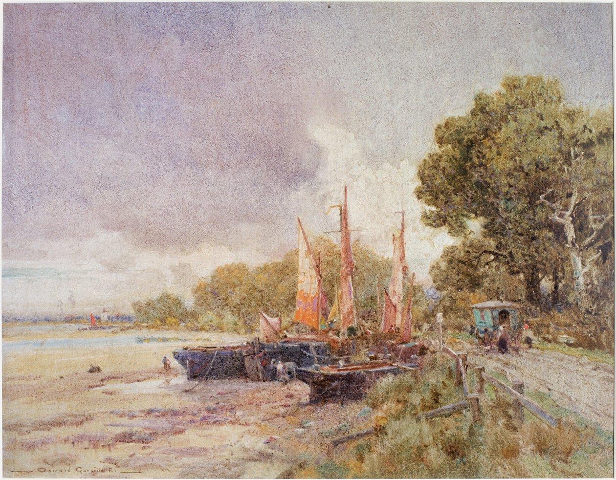 De Theems bij Barnes door Oswald Garside