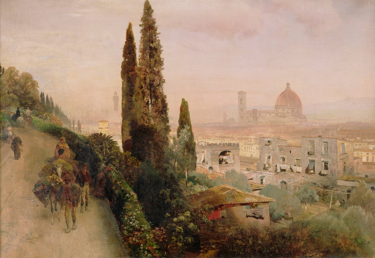 Florence door Oswald Achenbach