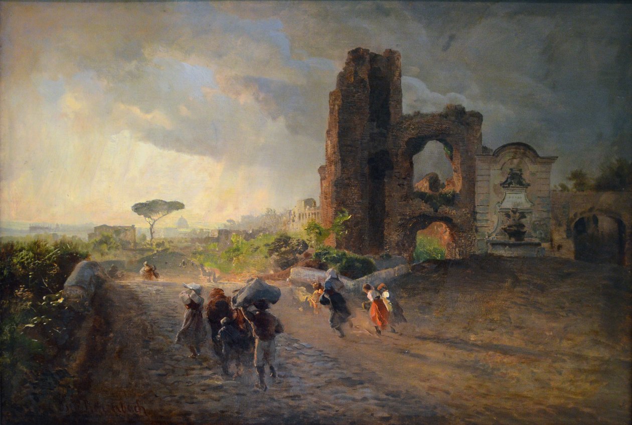 Frans: Romeins landschap door Oswald Achenbach