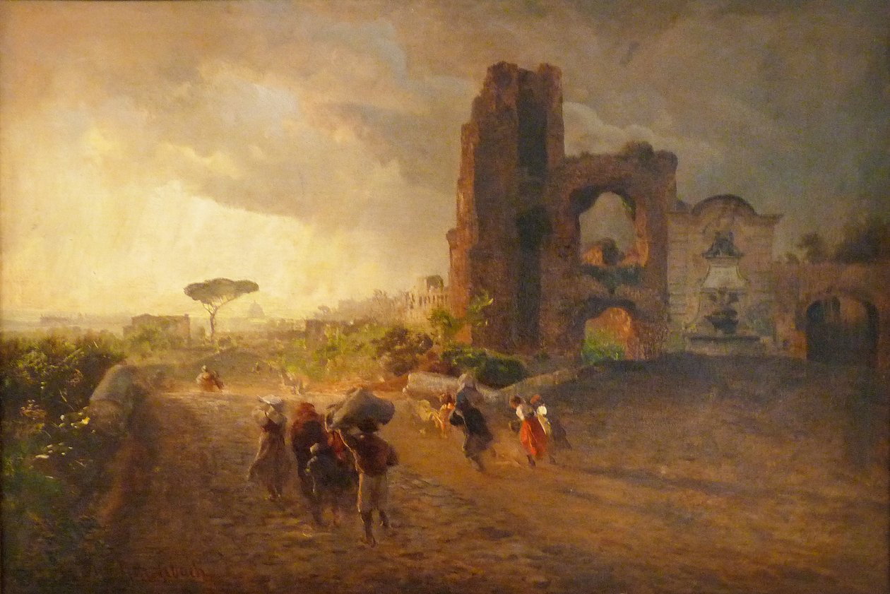 Frans: Romeins landschap door Oswald Achenbach