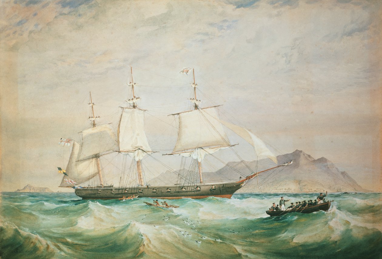 H.M.S. Hornet, 1861 door Oswald Walters Brierly