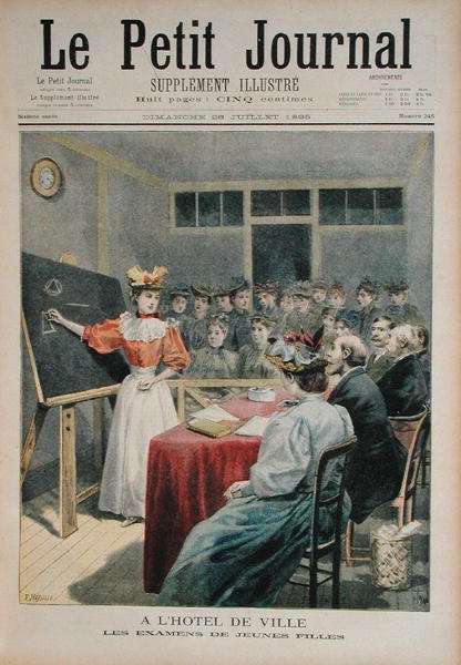 Het Onderzoek van Jonge Meisjes in het Stadhuis, Parijs, uit Le Petit Journal, 28 juli 1895 door Oswaldo Tofani